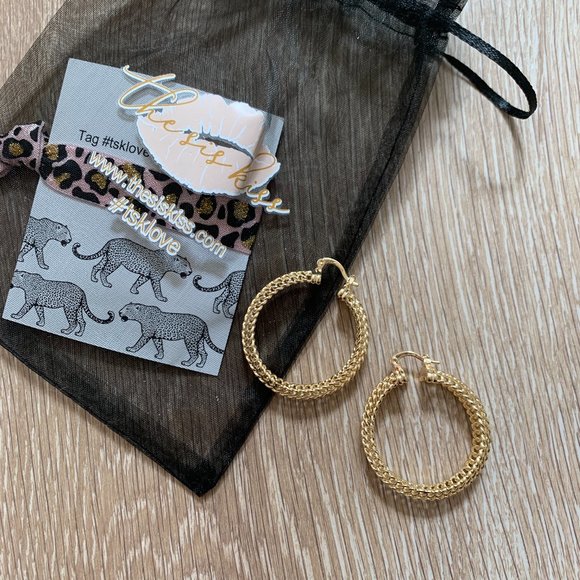 NEW Gold Hoops - Picture 2 of 2